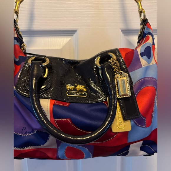 Coach Madison J0826-13232 Graphic Op Art Sabrina Resort Satchel in EUC - Picture 2 of 15